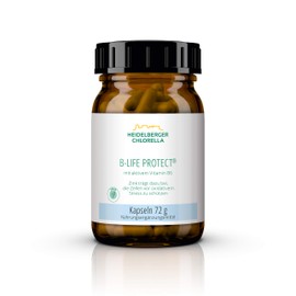 Heidelberg Chlorella - B-Life Protect capsules, with active vitamin B6 (pyridoxal-5-phosphate), vegan, high-dose, high bioavailability, made in Germany, 72 g, 120 capsules