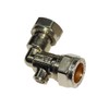 hep® 15mm Service Valve Elbow 1/2" Inc. Washer Chrome Angle
