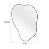 POZINO Asymmetrical Mirror, Black Irregular Mirror, Morden Unique Cloud Shaped