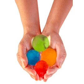 INPIAX Pack of 300 Giant Gel Beads, Large XL Balls, Different Colours for Home Decoration, Plant Preservation, Crafts, Water Beads