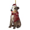 Design Toscano Pitbull Holiday Dog Ornament Sculpture, Full Color