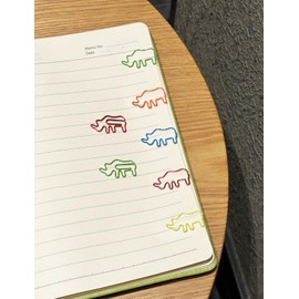 Cute Paper Clips, 60 PCS Hippo Rhinoceros Shaped Paper Clips Animal Bookmarks Clips, Assorted Colors, Fun Office Gifts for Women Men Coworkers Teachers Students Girls Boys, Back to School Supplies