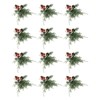 LouisaYork Christmas Napkin Rings Set of 12, Pine Cones Napkin