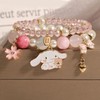 Crystal Bead Bracelet Cartoon Cinnamoroll bracelets Cute Kawaii Elastic Matching