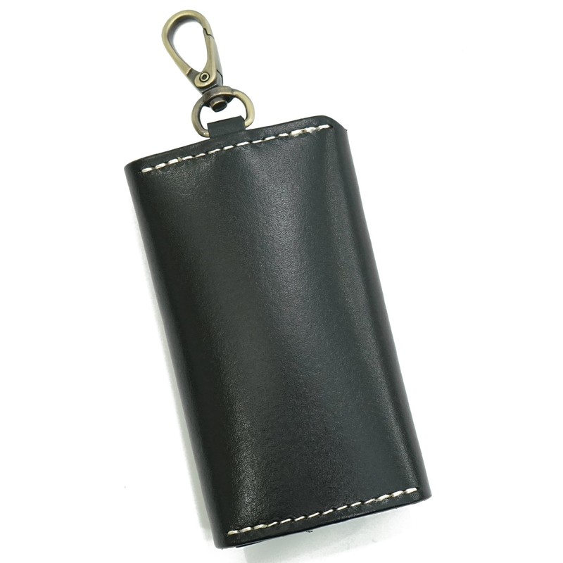 NM Element Men's Vintage Trifold Key Case, Genuine Leather, Carabiner,