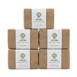 Jabones Artesanales Naturales Set 5 Piezas | Hechos a Mano por Mujeres Mexicanas | Cacao, Carbón Activado, Cúrcuma, Romero, Almendra | 500 gr