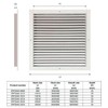 Byson Aluminum Return Air Grille Fixed Louvre White Powder Coating