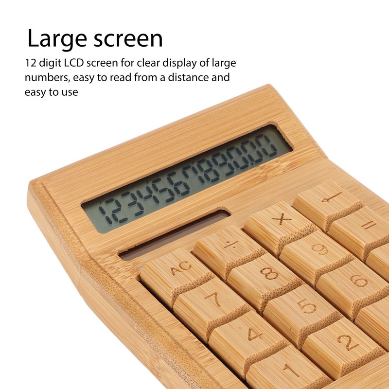 CS19 Solar Calculator Solar Battery Dual Power 12 Digit LCD