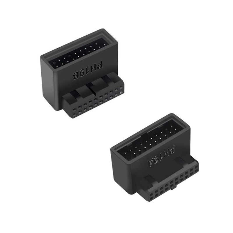 VOANZO 2 x USB 3.0 20 Pin Male to Female