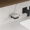 JASSFERRY Soap Dish Holder for Shower Black Wall Mounted Square