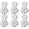 3 Pairs Adjustable Silver Earring Backs for Droopy Ears, Hypoallergenic