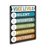 LYXDS Voice Level Chart Classroom Poster Decor Art Metal Tin