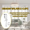 12 pcs 2-1/8 inch Hidden Channel Valance Clips, Clear Plastic
