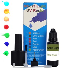 EUPHENG Ghost Light UV Resin 7 Glow in Dark Color Options Colors UV Resin Excellent for Making Luminous Flies, Hot Spots, Trigger Points, Thin Layers