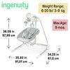 Ingenuity Ingenuity InLighten 5-Speed Baby Swing - Swivel Infant Seat,