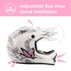 TCMT Youth Pink Butterfly Dirt Bike ATV Helmet Motocross with