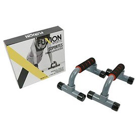 Fuxion Set of 2 Bars,Non-Slip Sturdy Pushup Portable Workout Home Fitness Training Ergonomic Bracket Board,Push Up Stands with Foam Handle, Black