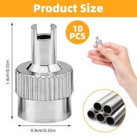 Mbsomnus Car Valve Key Valve Caps Tyre Valve Caps Car Valve Caps Car Valve Caps Car Metal for Car Motorcycle Bicycle Truck Pack of 10
