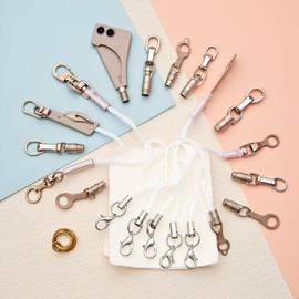 Wentoenapp 20 Pcs Mobile Phone Rope Strap Charm Lariat Lanyard with Lobster Clasp Cords, Cell Phone Charms, Car Keychain, for Cellphone/USB Drive/Keychain/DIY Jewelry Accessories (White)