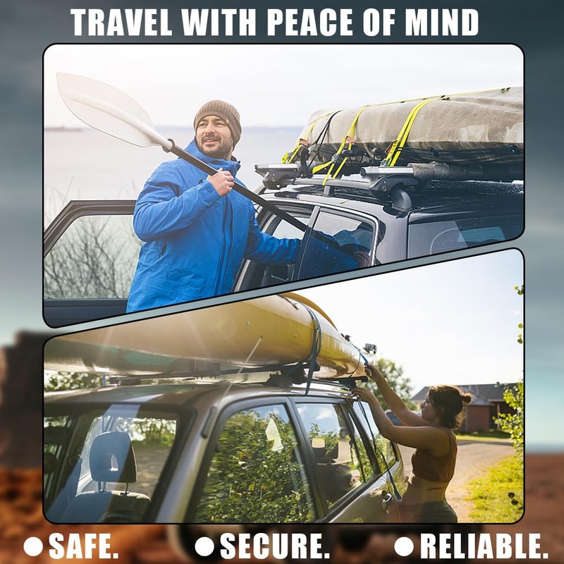 CREATCABIN 8Pcs Soft Loop Tie Down Straps 1,200lbs Load Capacity