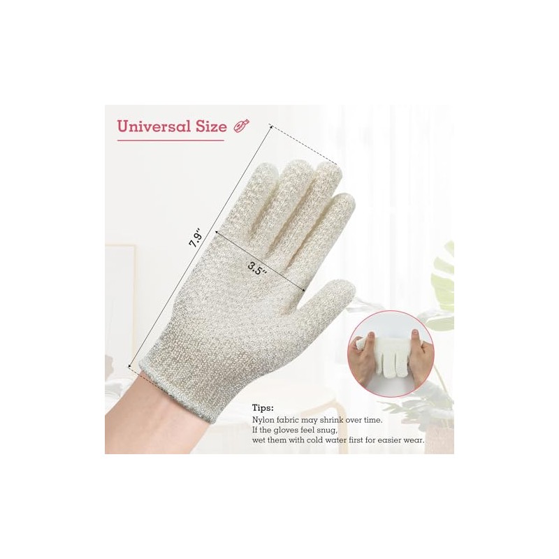 Evridwear - Guantes exfoliantes para baño, ducha, limpieza profunda, acné