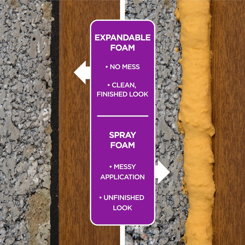 M-D Building Products 03110 1/2 in. Black Expandable Foam Platinum™