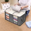 4PCS Clothes Storage Bag Large Capacity Clothing Organizers Foldable Closet