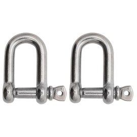 Extreme Max 3006.8243.2 BoatTector Stainless Steel D Shackle - 3/8", 2-Pack