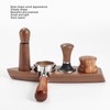 Boat Shape Coffee Tamper Holder Walnut Wood Coffee Distributor Holder