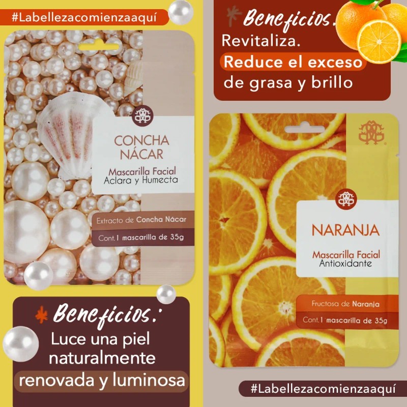 Mascarilla Facial Frutal Hidratante Cuidado