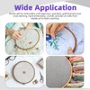 Swpeet 3Pcs 4/ 6.1/ 7.7 Inches Circle Embroidery Hoops Kit,