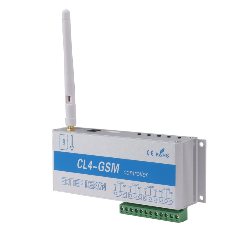 SMS GSM Gate Opener IP30 Protection Aluminum Remote Control Relay