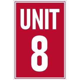 Unit 8, safety sign - 3mm Aluminium sign (300mm x 200mm)
