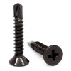 4.8mm x 38mm Black Self Drilling Countersunk Screws Flat Head
