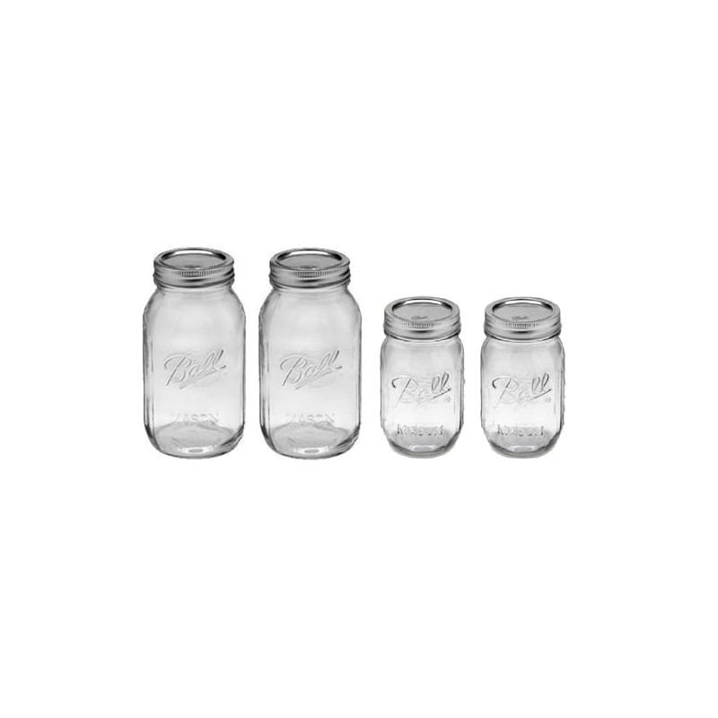 Ball Mason Regular Mouth Jars with Lids and Bands, Set