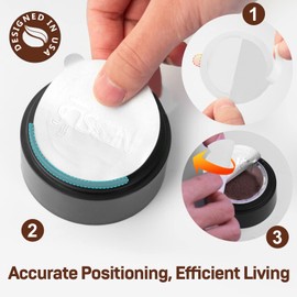 Nessus 100 PCS Original Aluminum Foil Lids from Vertuo Reusable Pods Kit, [ALSeal EZ FIT] for Nespresso Refillable Pods, Compatible with Nespresso Vertuoline Machine(Foil Seals Only)