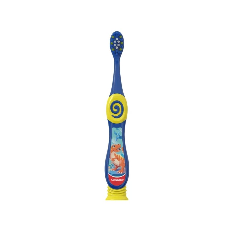Colgate Dinosaur Toothbrush for Children with Suction Cup, [ SELECT