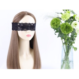 Bonnie Z. Leonardo Women Mysterious Black Lace Masks Lace Blindfold Eye Mask Smile Sweetly