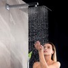 Voolan All Metal Shower Head with Extension Arm, Stainless Steel