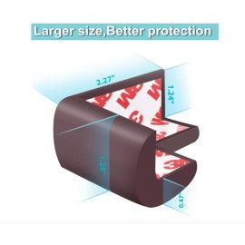 Safety Baby 12 Pack Brown Corner Protectors Baby Safety Foam Guards for Table & Furniture