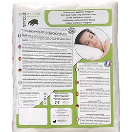 Pharma-Housse Anti-Dust Mite Fully Enclosed Bamboo Cover for Pillow, 40cm x 80cm, 160 g