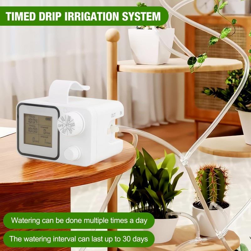Jasfyee Water Timer for Irrigation, Automatic Hose Tap Digital Sprinkler