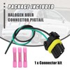 9012 3-Wire Halogen Bulb Connector Pigtail Fit for 2012-2017 Fiat