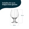 Libbey Entertaining Essentials Belgian Beer Glasses, 13 oz, Craft Beer