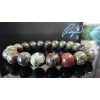 RAYON Dragon Blood Jasper Bead Bracelet Men Stretch 10mm 7"