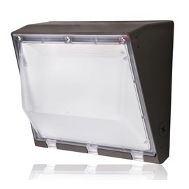 RuggedGrade 60W LED Wall Pack - Durado Blade Series - 8,100 Lumens - 5000K Bright White - Semi Cut-Off - with Photocell - Black Housing - DLC 5.1 Premium