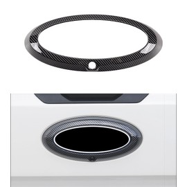 Tailgate Emblems Trim Ring Cover Compatible with Ford Ranger XL XLT Lariat Raptor 2024 2025, Rear Logo Trim Cover Ring Rear Logo Tailgate Decoration Cover Ring Tail Trunk Emblem Cover Ring