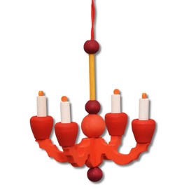 Graupner Holzminiaturen® Chandelier Spider as Christmas Tree Decoration Original Erzgebirgische Holzkunst® High-Quality Handmade Special Decorative Tree Decoration Doll's House