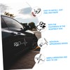 Parliky 4Pcs Heartbeat Dog Paw Print Stickers for Car Stylish