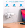 One Beat Multi Plug Outlet Extender with USB Outlets Power